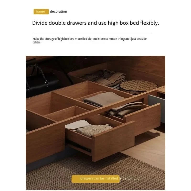 Unique European Double Bed Platform Elegant Pretty Solid Wood Luxury Bed Bases Bedroom Modern Camas Queen Size Furniture Home
