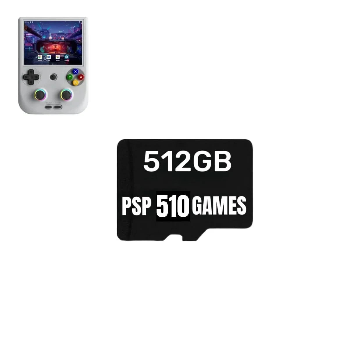 Für ANBERNIC RG406V TF Spielkarte Videospielkonsolen PSP 512G 80000 Spiele vorinstalliert Retro-Spiele 256G RG406V Speicherkarte