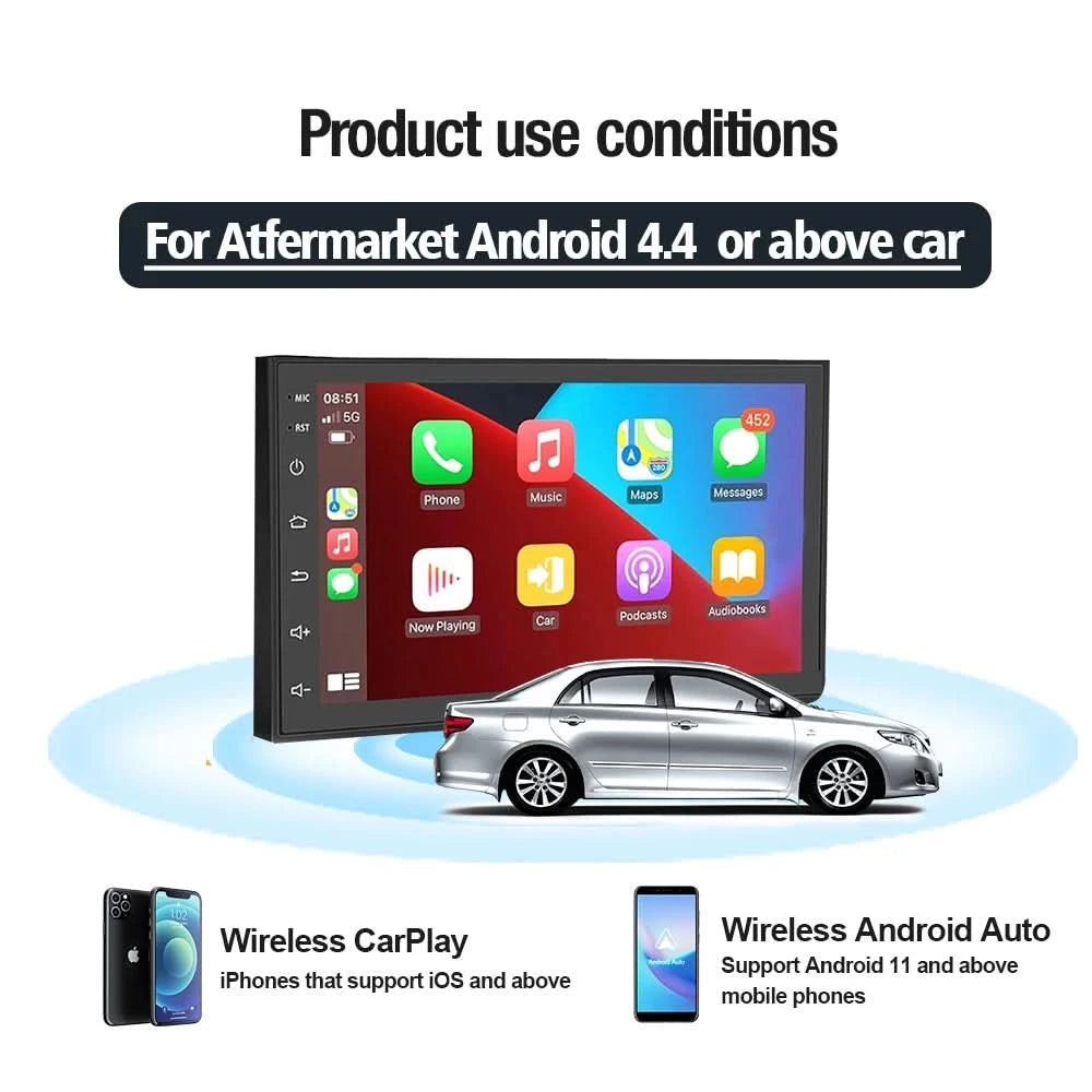 Wireless CarPlay Dongle für Android Auto Wireless Android Auto Carlinkit Car Play iOS Mirror Screen Mirrorlink USB Adapter CCPA