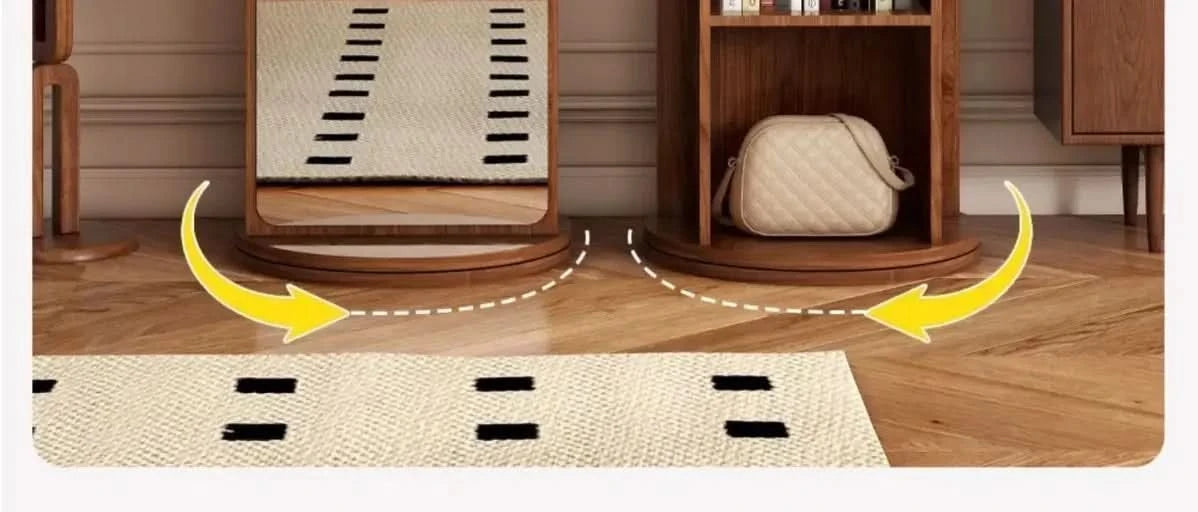 Full Length Floor Mirror Rotating Wooden Frame Bookshelf Full Body Standing Mirror Bedroom Living Room Large Luxury No Warping