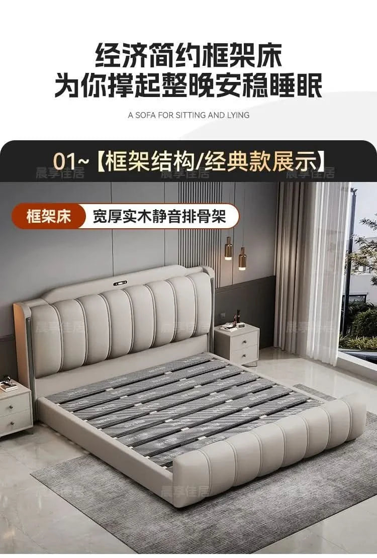 Bedsrooms Uniques Beds Frame Headboard Modern Luxury Beds Twin Storage Camas De Casal De Luxo Home Furniture Accessories
