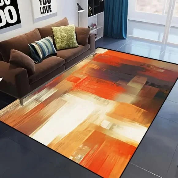Modern Living Room Floor Mat Simple Lines and Printed Soft Bedrooms Suitable for Living Rooms Terraces Offices Kitchen Floors