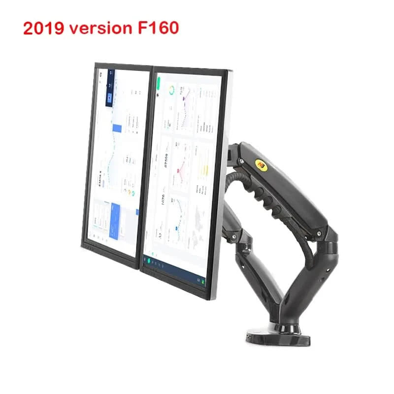 Weiße Dual-Monitorhalterung 17-30 Zoll, Halterung Belastbarkeit 2-9 kg pro Arm, NB F160
