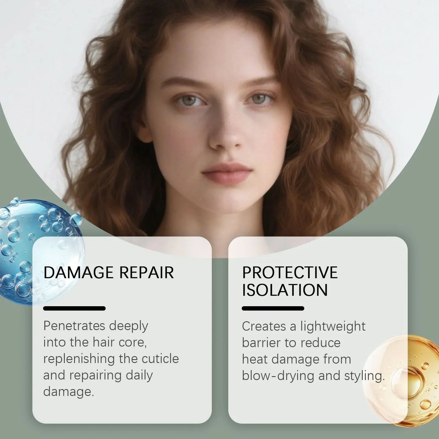 Reparatur von Haarschäden, nährendes und feuchtigkeitsspendendes Haaröl, stärkt das Haar, reduziert Haarausfall, reinigendes Haarpflegeöl