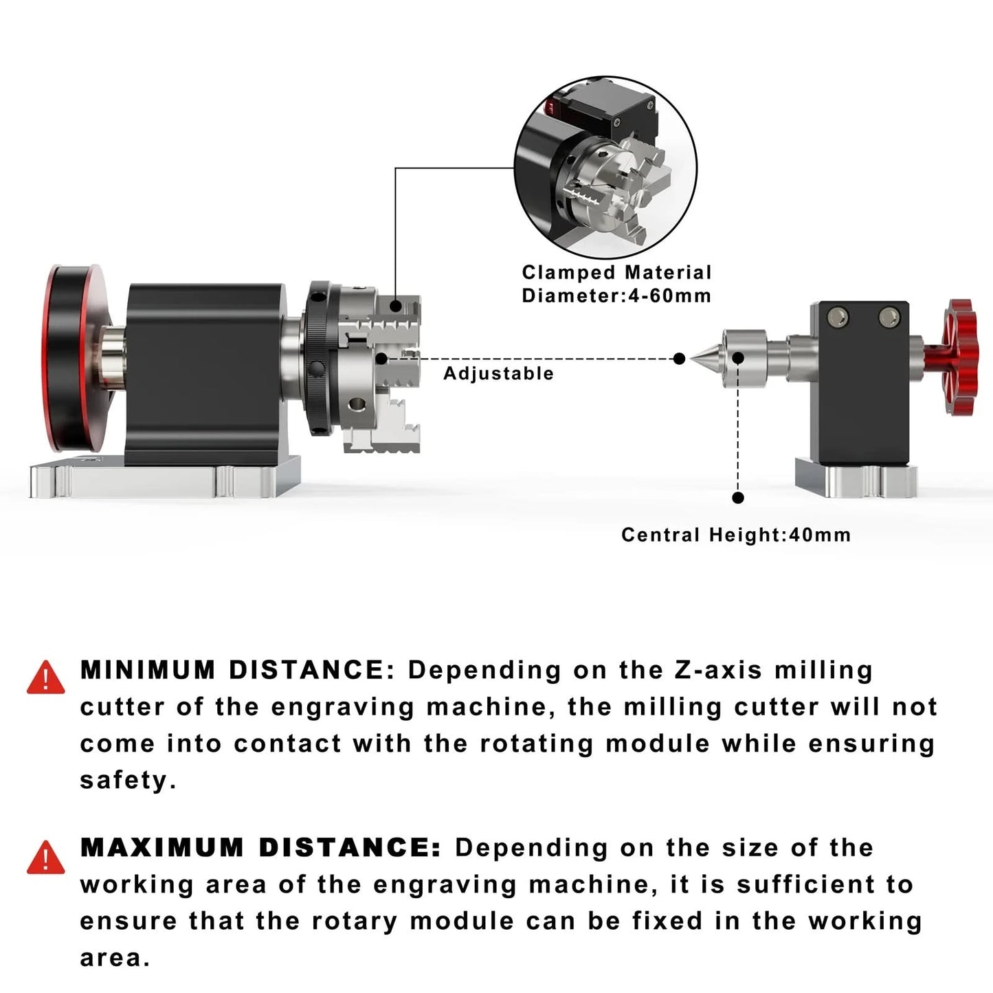 Twotrees 4. Achse CNC-Rotationsmodul-Kit für TTC450/TTC 450 PRO Rotationsrolle zum Gravieren zylindrischer Objekte Dosen