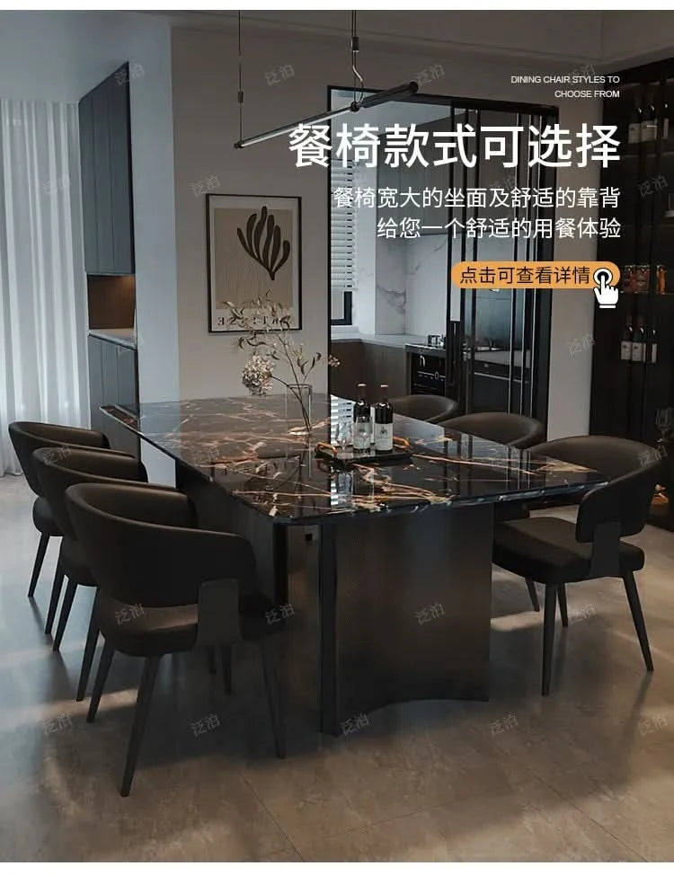 Marble Kitchen Dining Table Wall Lounge Designer Restaurant Modern Dining Table Luxury Study Mesas De Comedor Kitchen Furniture