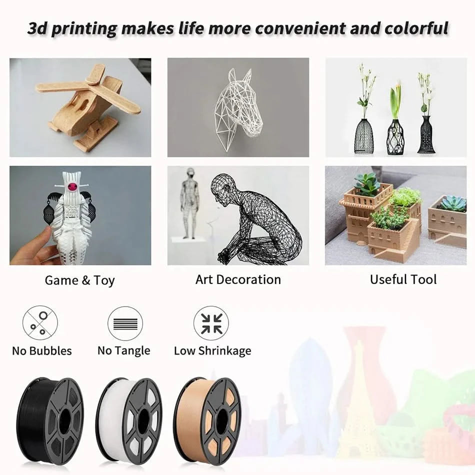 SUNLU 3D Filament PLA/PLA META/PETG/ABS/TPU/PLA MATTE 1.75mm 10 Rollen 1KG/0.5KG 3D-Drucker-Filament für 3D-Drucker