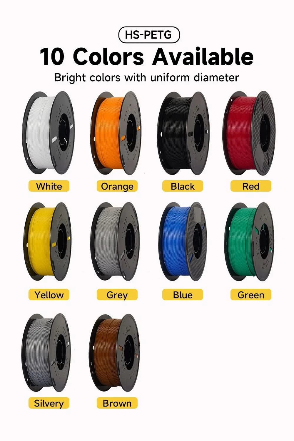 KINGROON Newest PETG HS-PETG 3D Printer Filament 1.75mm High Speed 3D Printinng Material Hyper PETG 5KG 10KG Mix Color ﻿