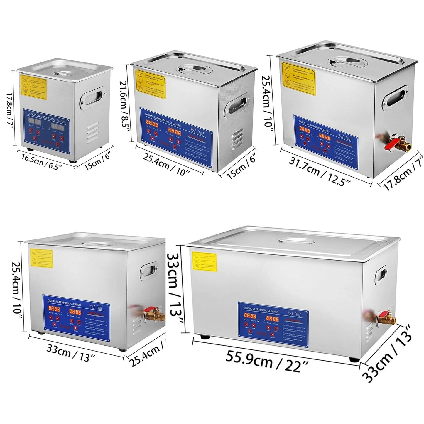 2/3/6/10L/30L Digital Heating Ultrasonic Cleaner 220V 40KHZ Stainless Steel Ultrasound Cleaning Machine Home Appliance