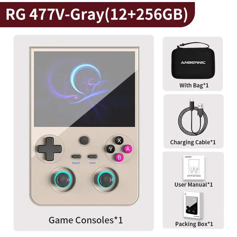 Anbernic RG477V Retro Handheld Video Game Console 4.7 LTPS In-Cell display Android14 5G SOC chip Video Player PSP PS2 RG 477V