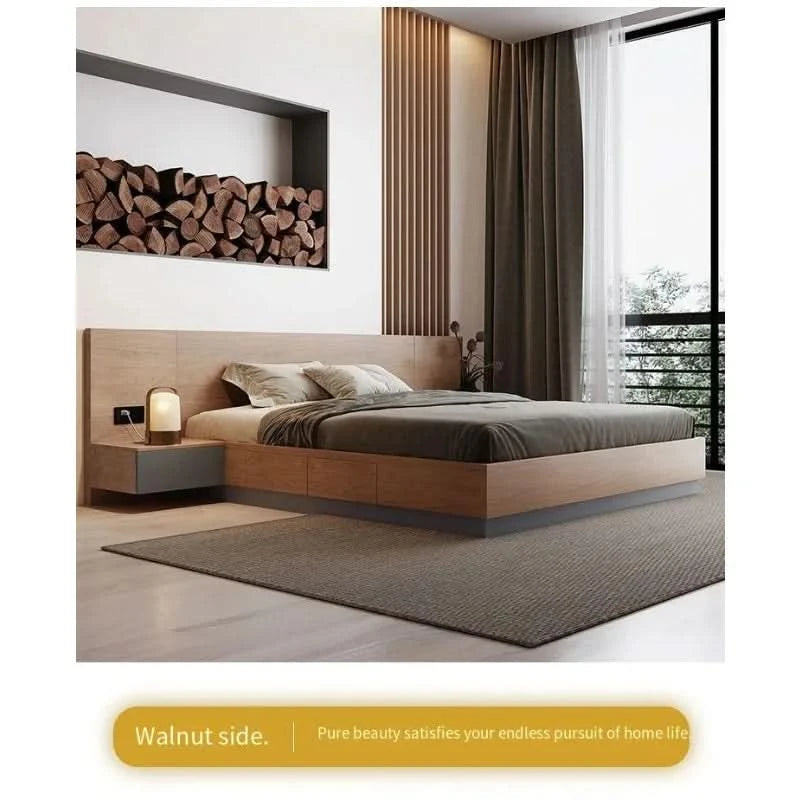 Unique European Double Bed Platform Elegant Pretty Solid Wood Luxury Bed Bases Bedroom Modern Camas Queen Size Furniture Home