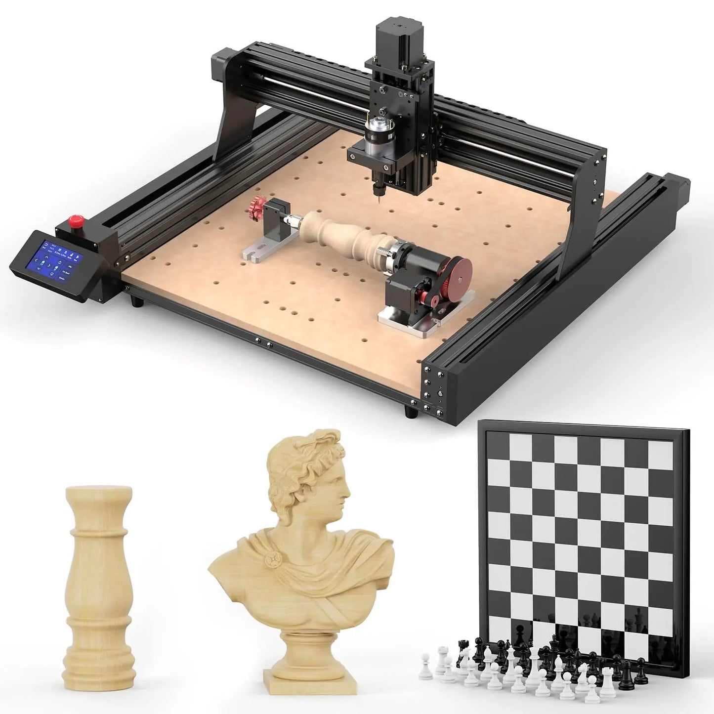 Twotrees 4. Achse CNC-Rotationsmodul-Kit für TTC450/TTC 450 PRO Rotationsrolle zum Gravieren zylindrischer Objekte Dosen