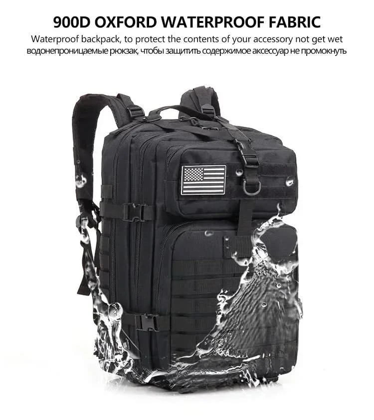 45L taktische Rucksäcke für die Jagd, Outdoor, Reisen, Trekking, Taschen, Outdoor 3P Schulrucksack, EDC Molle Rucksack für Wanderungen
