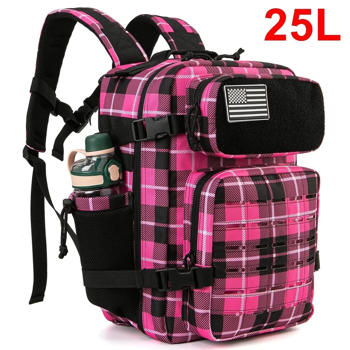 25L Taktischer Rucksack Outdoor Tasche Fitness Rucksack MOLLE Rucksack Damen/Herren Wander-Survival-Rucksack Herren Doppel-Getränkehalter