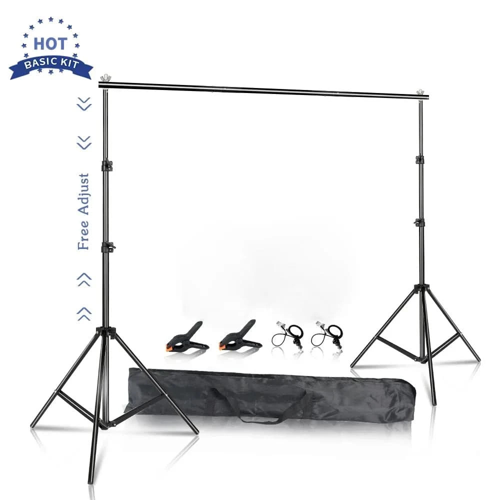 SH Fotohintergrund-Stativ-Hintergrundsystem-Set mit Tragetasche für Musselin-Fotostudio