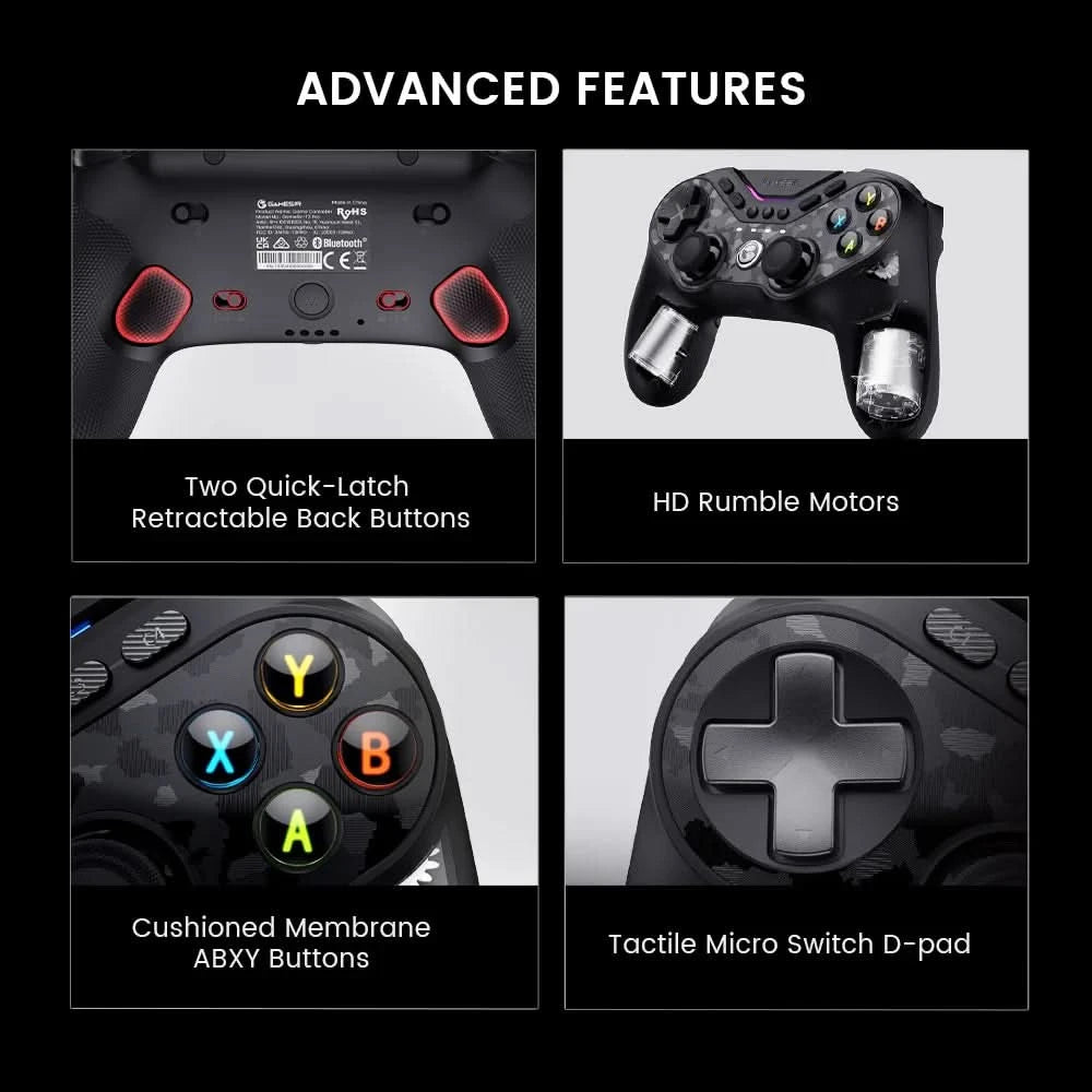 GameSir Tarantula Pro Switch 2 Controller kabelloser Gamecontroller mit 9 belegbaren Tasten, 6-Achsen-Gyroskop, Hall-Effekt-Triggern und NFC
