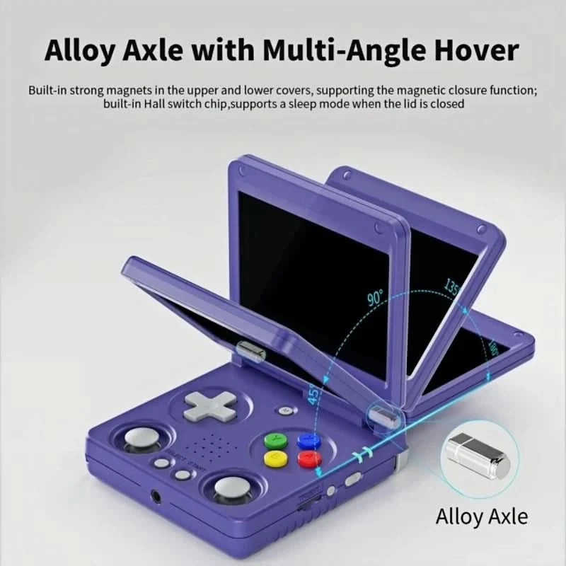 ANBERNIC RG34XXSP Klappkonsole 3,4'' IPS-Bildschirm Linux 64-bit H700 Unterstützt 5G WIFI Videospielkonsolen 256G PSP-Spiele