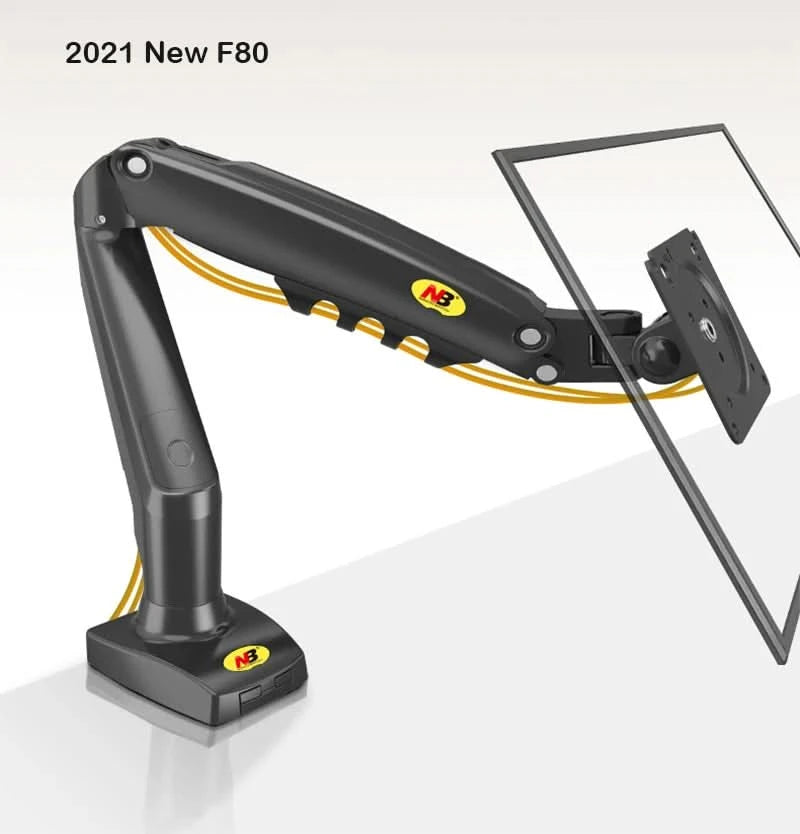 F80 Gasfeder 17-30 Zoll Desktop-LED-LCD-Monitorhalterung Arm Ergonomische Gasfeder Flexi-Halterung Belastung 2~9kg