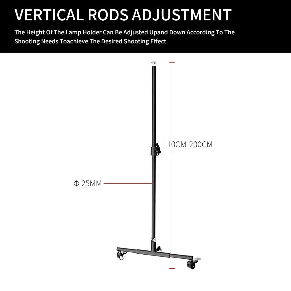SH 2X2M / 2X3M Background Stand With 4pcs Wheels And 4pcs Fish Clips Photography Backdrop Frame Support For Photo Studio