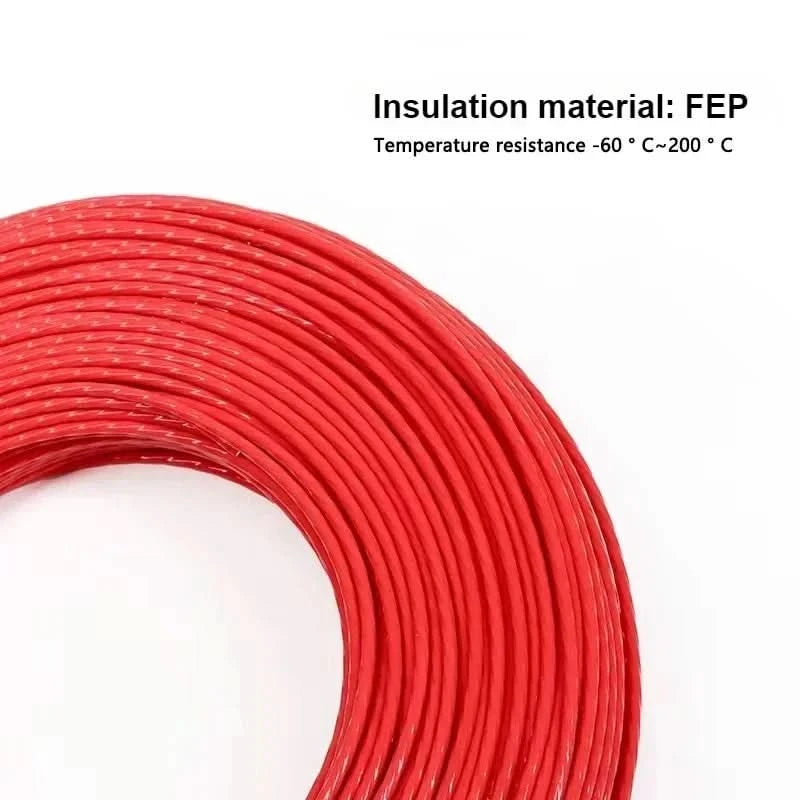 1m Silver Plated FEP Insulated Electronic Wire High Purity OFC 0.05 0.08 0.12 0.2 0.35 0.5 1 2 4 6 10mm HiFi Signal Copper Cable