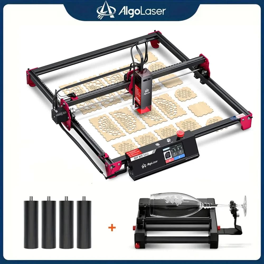 AlgoLaser DIY KIT MK2 10W Lasergravur-Schneidemaschine Touchscreen für Holz Metall 10W Ausgangsleistung Offline-Arbeit 400X435MM