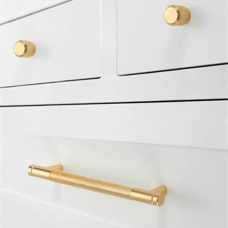 KK&FING Aluminium Knurled Handle Furniture Gold Cabinet Knobs Long Handles Kitchen Cupboard Drawer Knobs Dold Knobs And Pulls