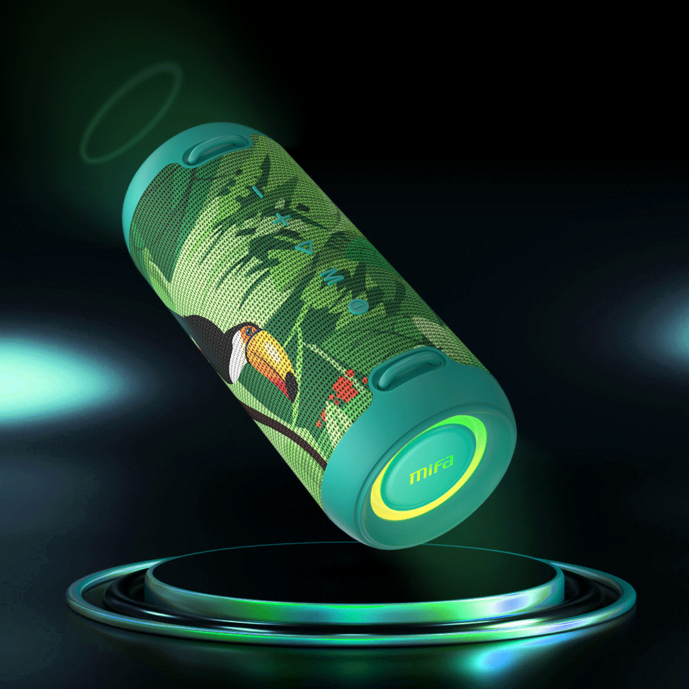 mifa A90 Green Bluetooth-Lautsprecher 60 W Ausgangsleistung Bluetooth-Lautsprecher mit Class-D-Verstärker Ausgezeichnete Bassleistung