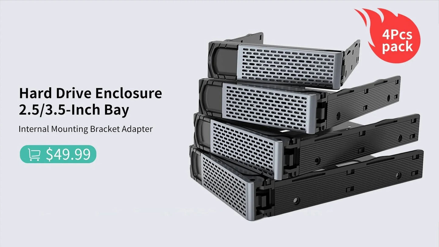 [DF4] Yottamaster 4 Bay RAID External HDD Enclosure 2.5" 3.5" SATA SSD Enclosure with 80mm RGB Silent Fan Support 64TB and RAID