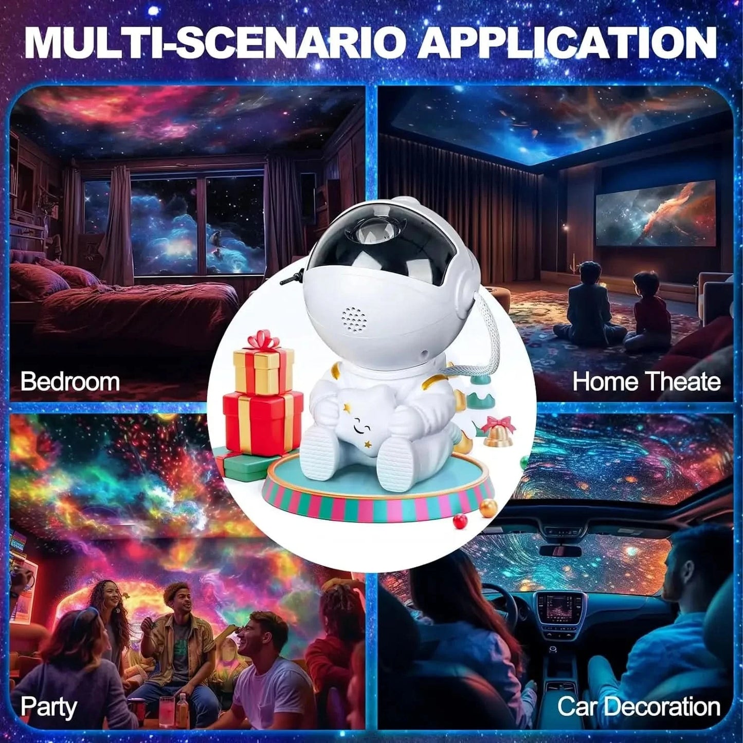 Astronaut-Sternenhimmel-Projektor, Galaxy-Nachtlicht, Sternenhimmel-Projektor, LED-Astronautenlicht, Schlaf- und Spielzimmer