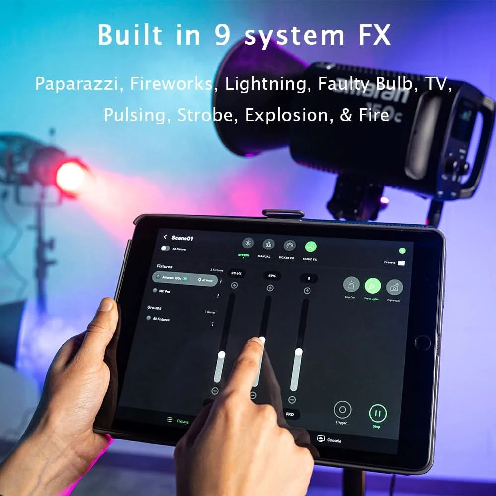 amaran 150c RGBWW LED-Videoleuchte Fotoleuchte 2500K-7500K für TikTok Live-Streaming Foto-Videoaufnahmen von Aputure