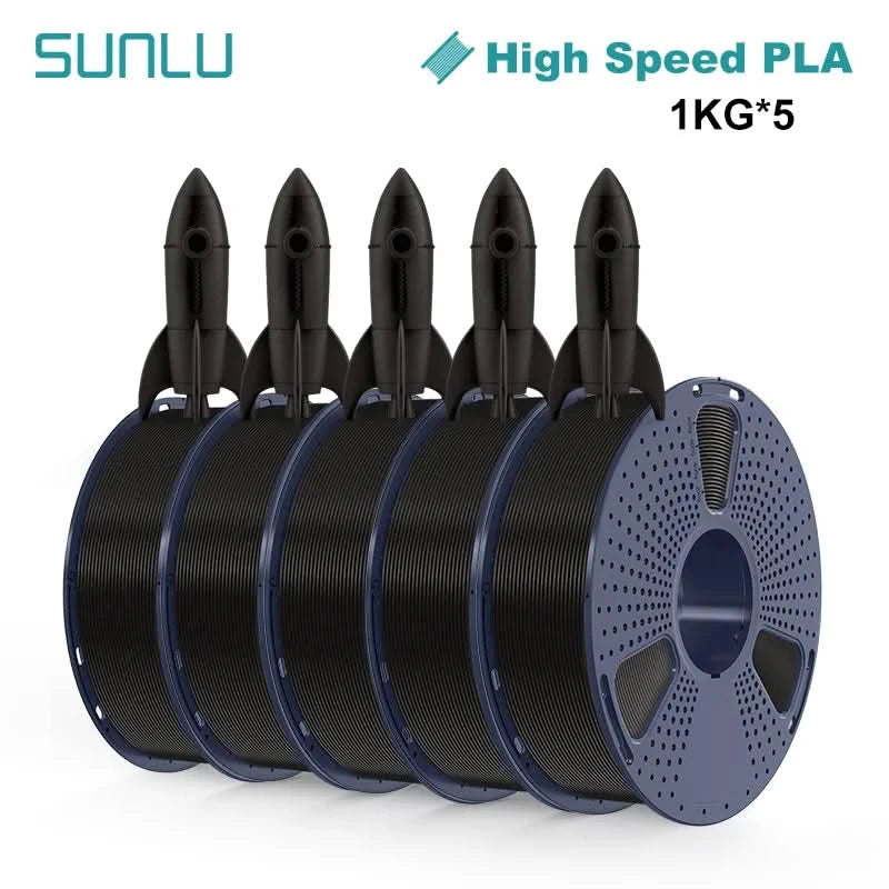 SUNLU 5KG 3D Filament High Speed PLA/PLA META/APLA/PLA MATTE 1.75mm 5Roll 1KG 3D Printer Filament for 3D Printer