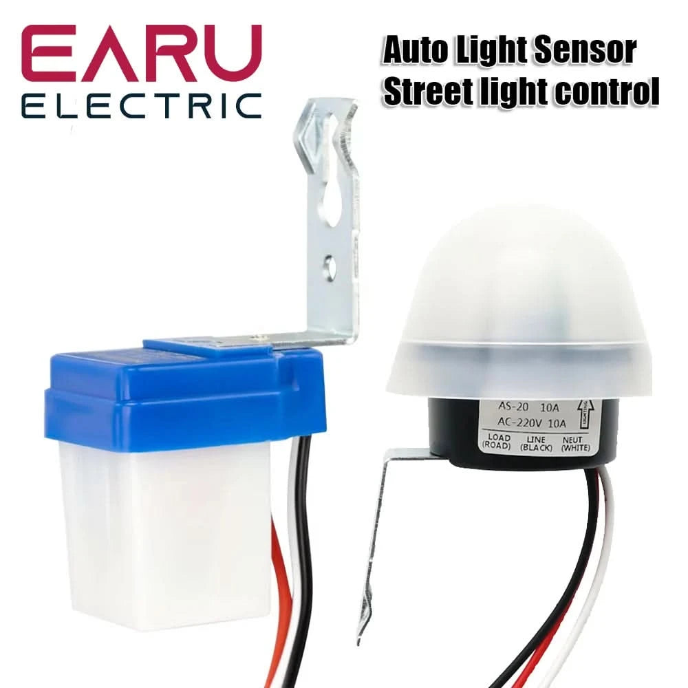 Automatischer Ein-/Aus-Lichtschalter für Straßenlaternen mit Fotozelle DC 24V AC 110V 220V 50-60Hz 10A Lichtsensor-Schalter