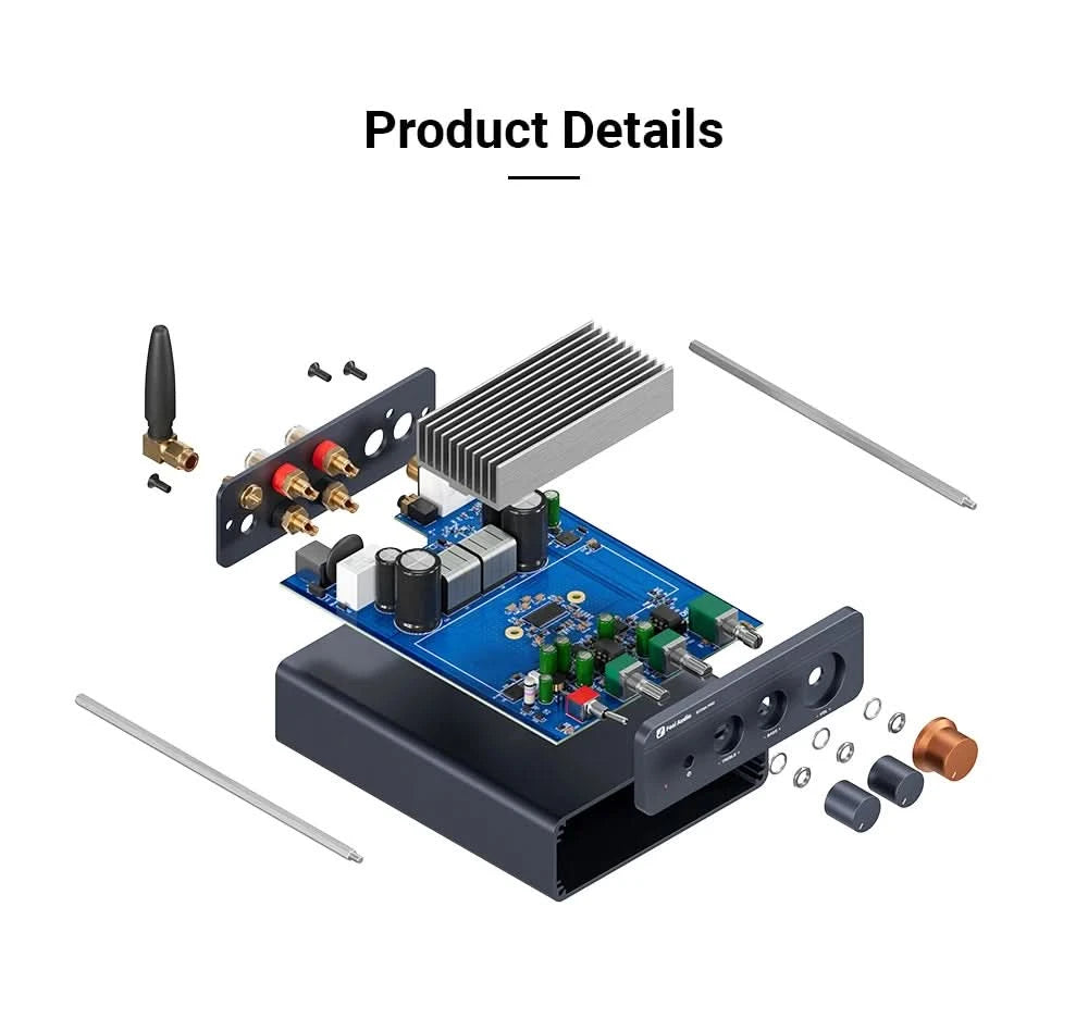 Fosi Audio BT20A Pro TPA3255 Bluetooth Sound-Endstufe 300W x2 Mini HiFi Stereo Class D Verstärker Bass Höhen für Heimkino