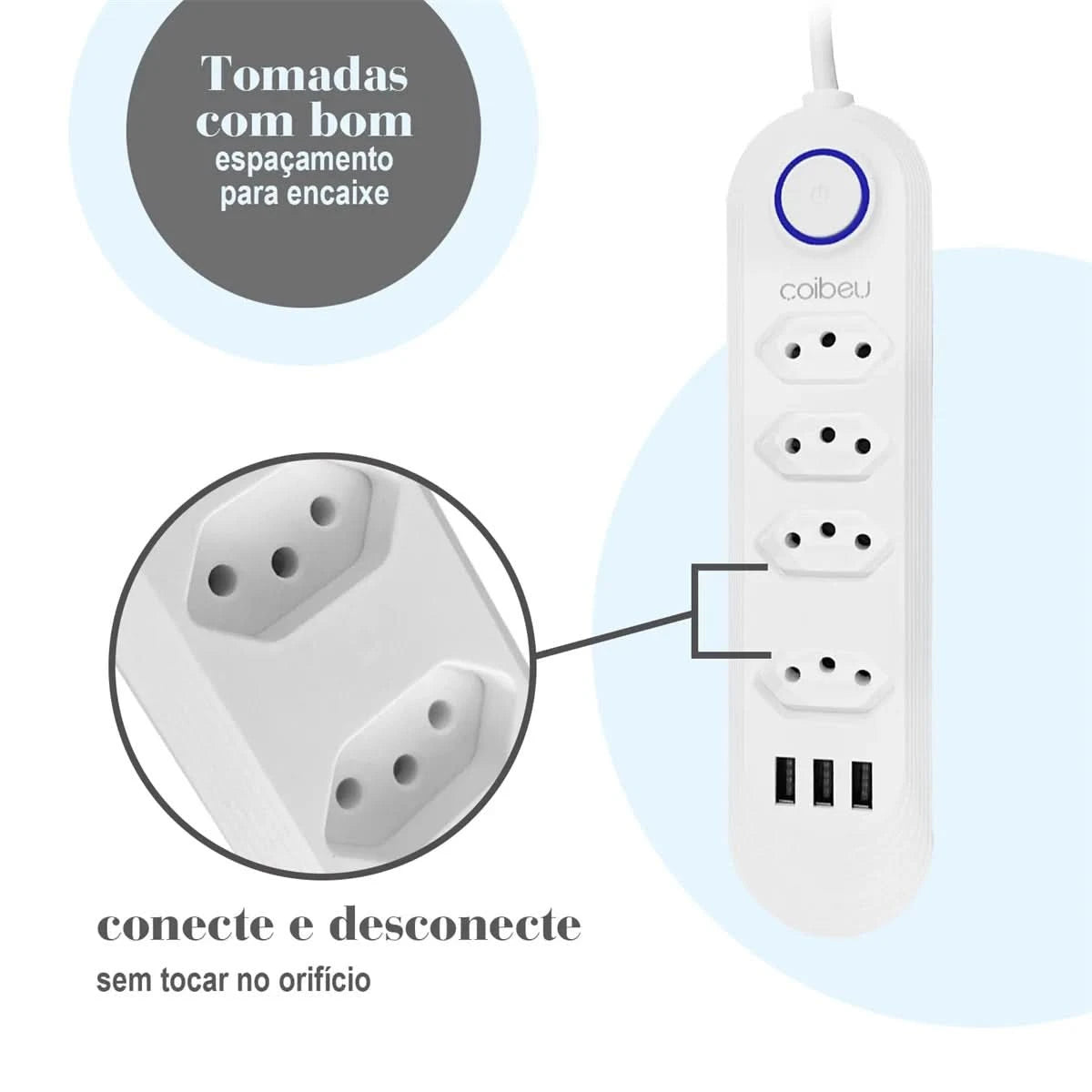 Mehrfachsteckdose, Steckdosenleiste, USB-Steckdose, Steckdosenleiste mit Filter, Steckdosenleiste, Verlängerungskabel, 110-220V, 10A