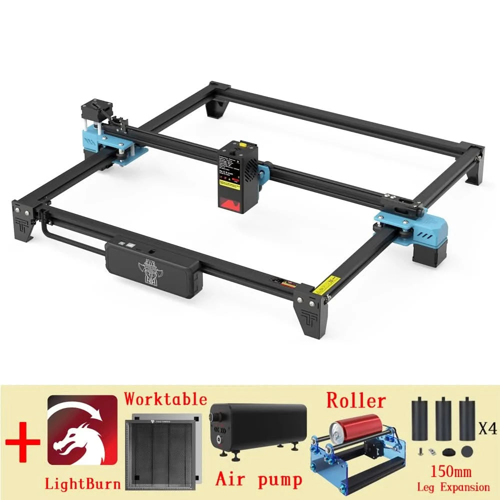 TwoTrees 130W CNC-Lasergravurmaschine TTS-20 PRO APP WLAN-Steuerung Glas Metall Lasergravierer Holz Lederschneidemaschine