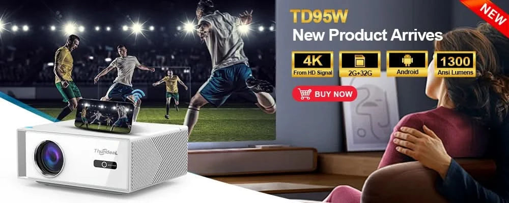 ThundeaL TD98Pro 1080P Full HD Projektor 4K Android WiFi Beamer Autofokus TD98 Pro 3D Smart Heimkino Video Outdoor Projektor