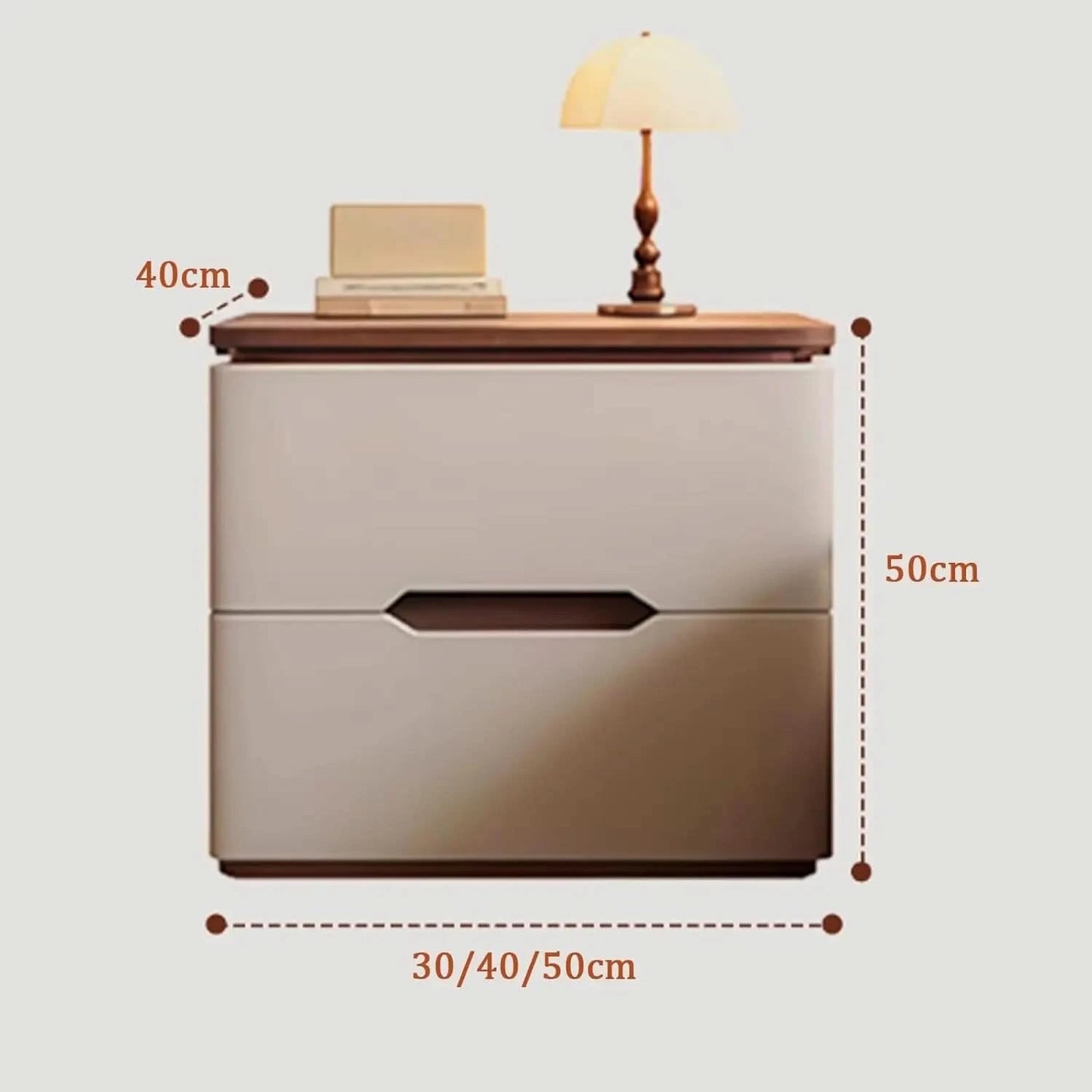 Bed Side Tables Bedroom, Night Stand with Drawers & Hidden Handle, Full Floor Cabinet Legs for Study, Living Room