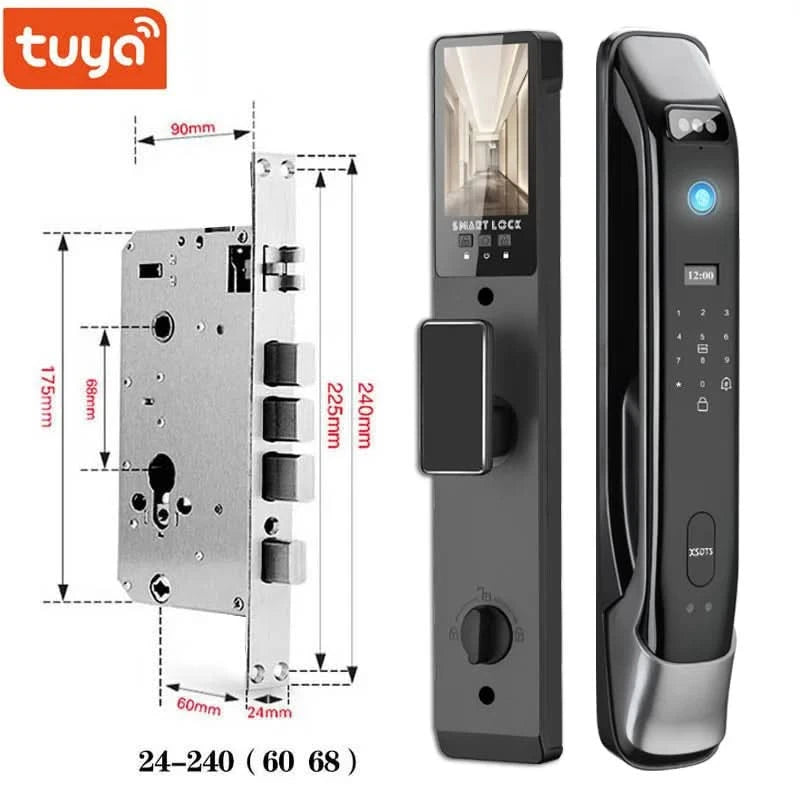 Biometric Infrared 3C Face Real-time intercom Palmar vein Smart Door Lock Fingerprint Password Electronic Key Card APP Unlock