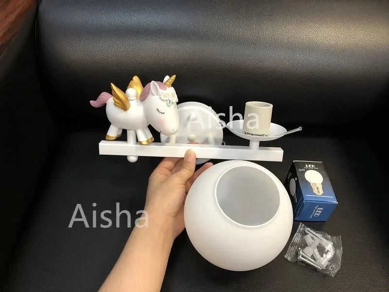Children's Room Bedside Wall Lamp Girl Boy Wall Art Sconce Creative Cartoon Eye Protection Led Home Decoration Salon Home