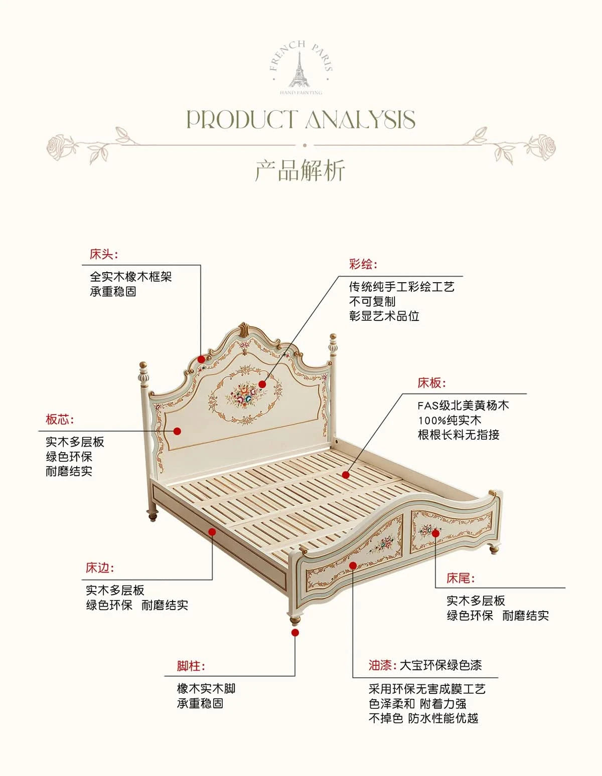 Modern Frame Bed Double King Size Bedroom Beauty European Sleeping Bed Platform Girls Letto Matrimoniale Lounge Suite Furniture