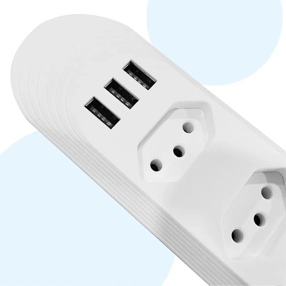Mehrfachsteckdose, Steckdosenleiste, USB-Steckdose, Steckdosenleiste mit Filter, Steckdosenleiste, Verlängerungskabel, 110-220V, 10A