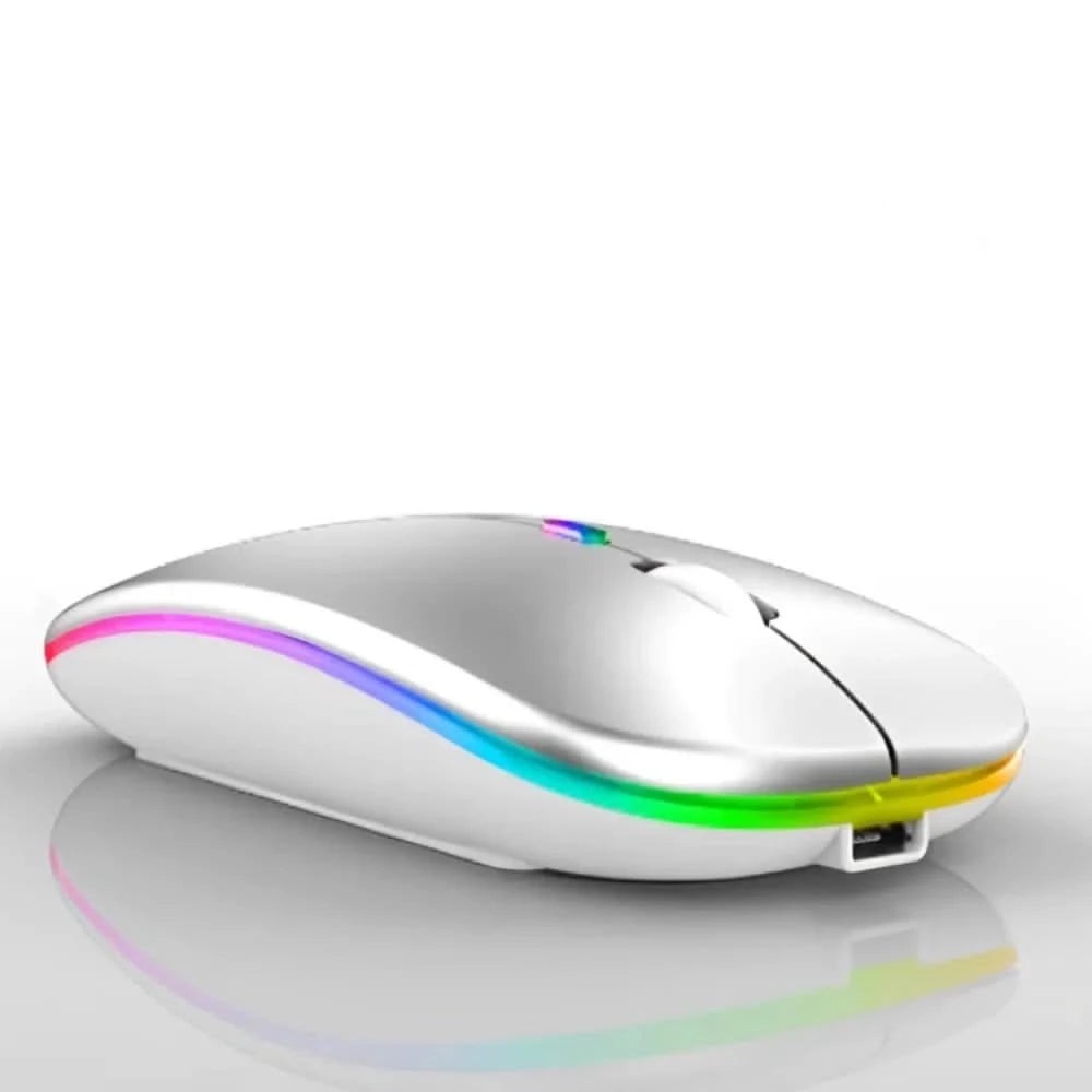 Kabellose Maus mit wiederaufladbarem Akku, 2,4 GHz, RGB-LED, Home Office