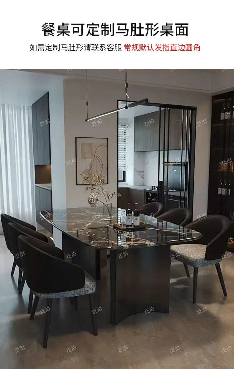 Marble Kitchen Dining Table Wall Lounge Designer Restaurant Modern Dining Table Luxury Study Mesas De Comedor Kitchen Furniture