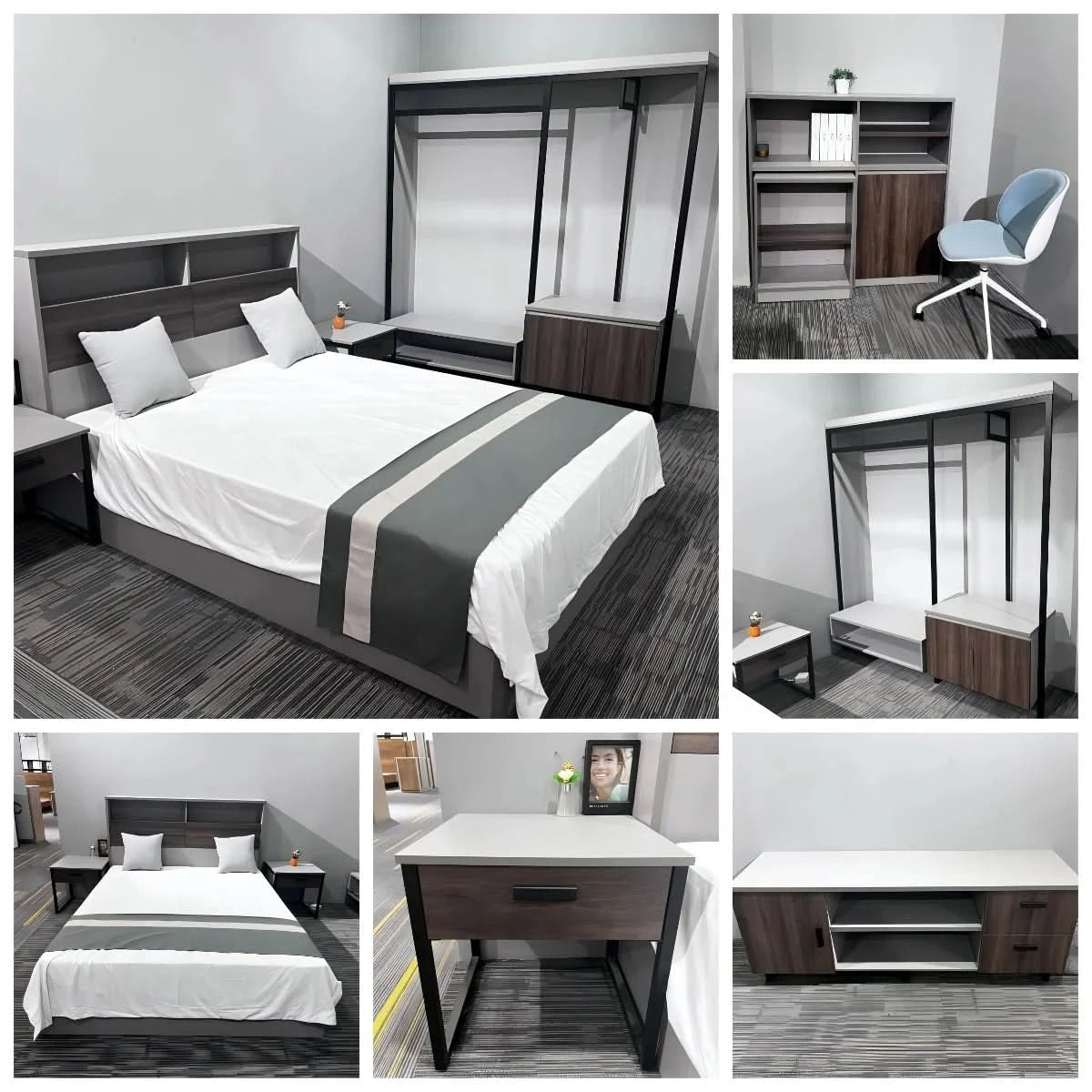 Factory Supply Hotel 5 Star Comfortable Modern Star Custom Hotel Bedroom Furniture Luxury king Size Hotel Bedroom Set