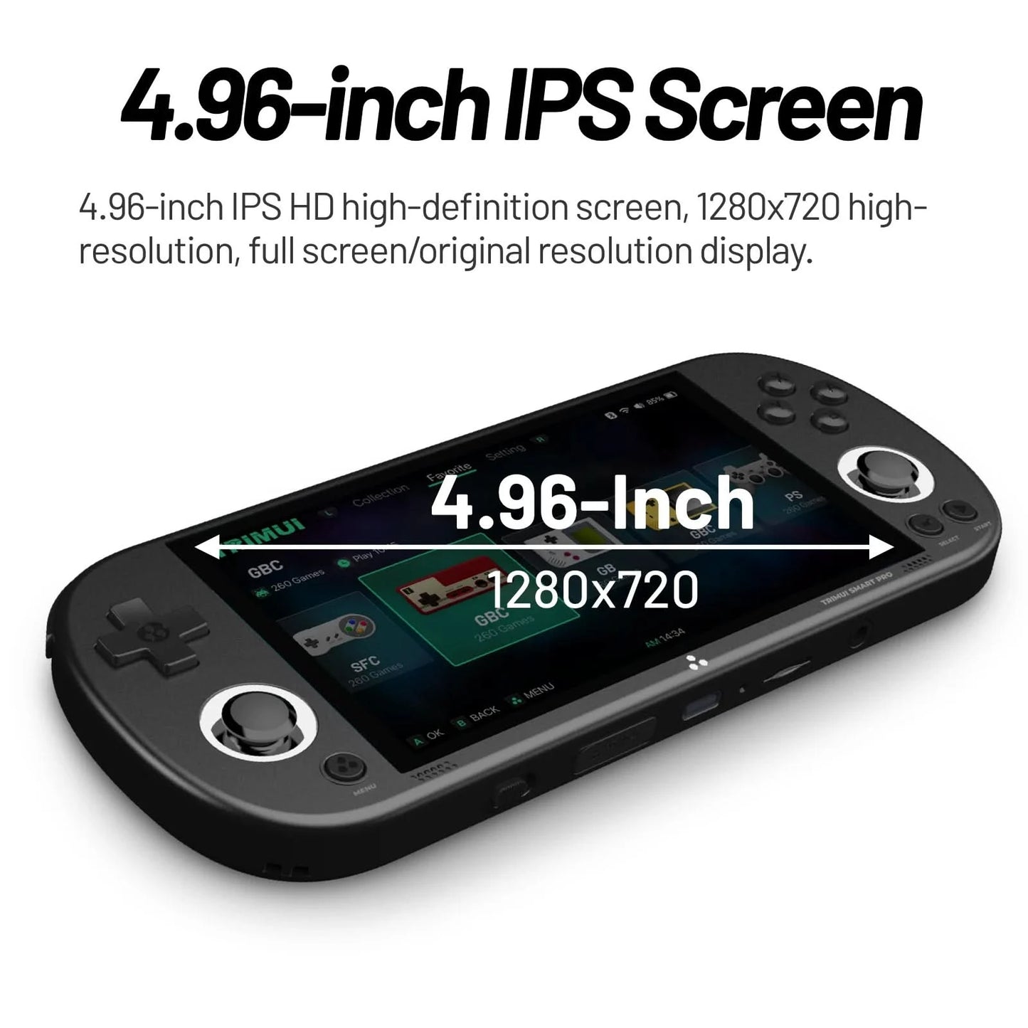 Trimui Smart Pro Handheld-Spielekonsole Linux-System 4,96-Zoll-IPS-Bildschirm Joystick RGB-Beleuchtung Smartpro Retro-Videospiel-Player Geschenk