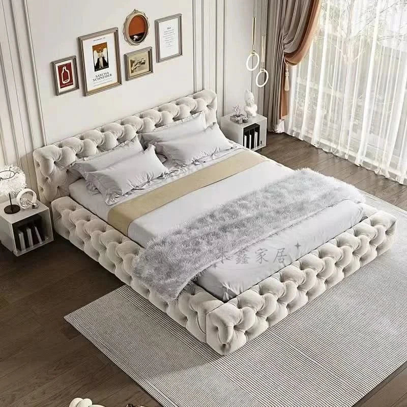 Queen Size Bed Frame European Designer Italian Girls Bed Frame Storage Wooden Cheap Muebles Para Dormitorio Nordic Furniture