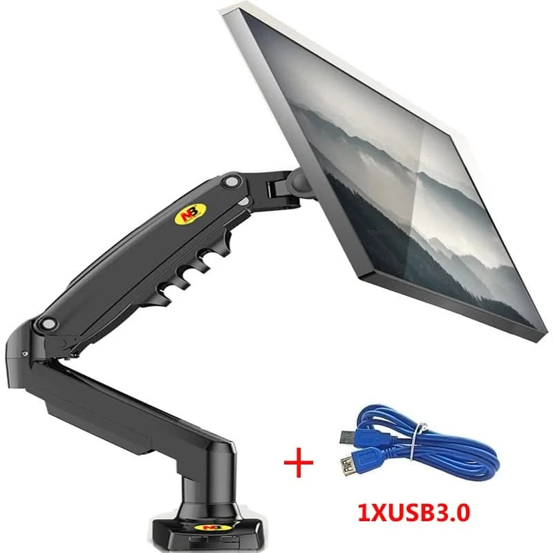 F80 Gasfeder 17-30 Zoll Desktop-LED-LCD-Monitorhalterung Arm Ergonomische Gasfeder Flexi-Halterung Belastung 2~9kg