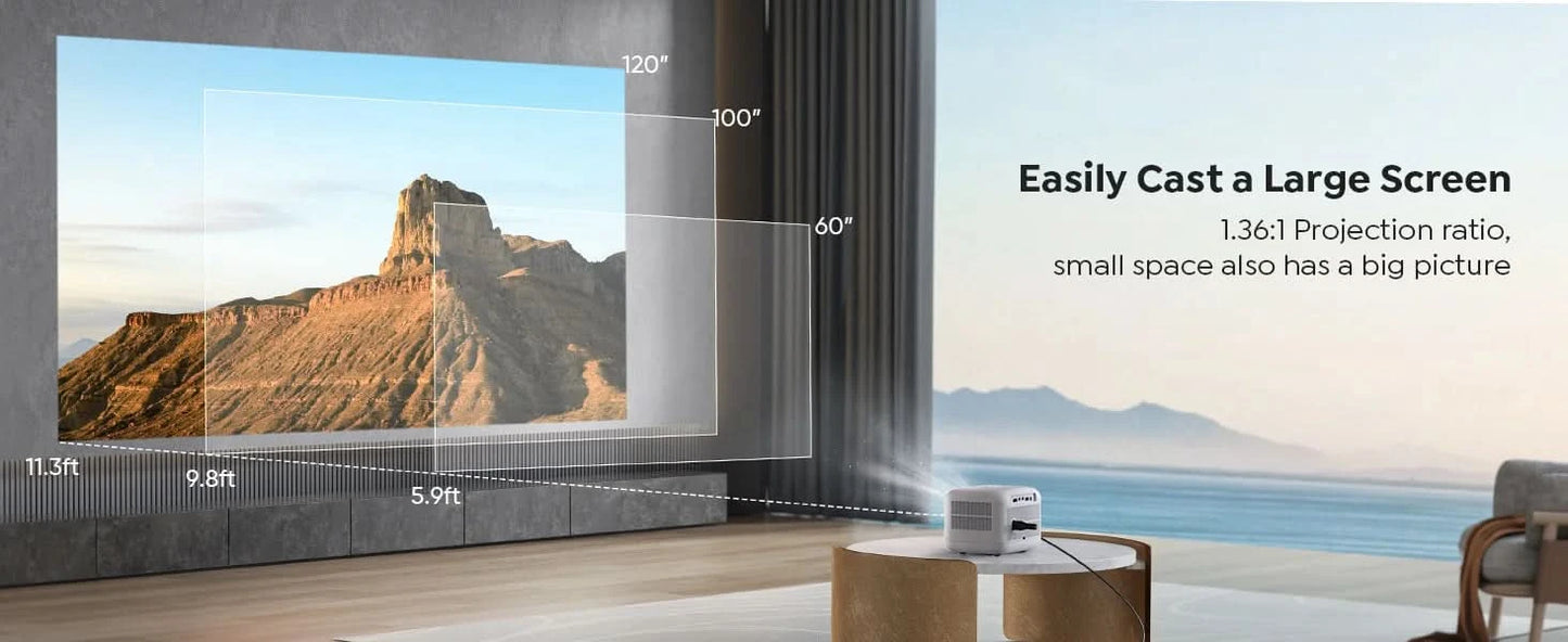 MINI Projector WiFi Bluetooth Projector 20000Lumens 720P Projectors Support 1080p Video for Home Outdoor Cinema Android YABER L1