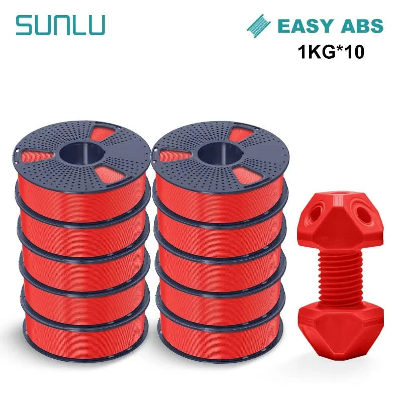 SUNLU 10KG 3D Filament PLA/PLA PLUS/PETG/Easy ABS Filament 1.75mm 10 Rollen 1KG sauber gewickeltes 3D-Drucker-Filament für 3D-Drucker