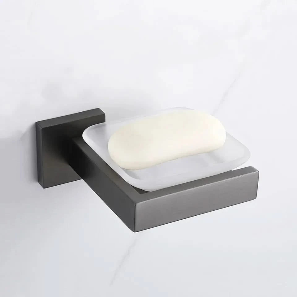 Gunmetal Stainless Steel Bathroom Accessorie Hardware Towel Rack,Toilet Paper Holder, Robe Hook, Towel Bar